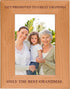 CustomGiftsNow Only The Best Grandmas Get Promoted to Great Grandma Natural Alder Wood Engraved Tabletop/Hanging Photo Picture Frame (4x6-inch Ver...