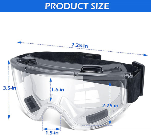 6 Pack Safety Goggles ANSI Z87.1 Glasses, Anti-Fog Protective Safety Glasses Lab Goggles Men Women Eye Protection Goggles...