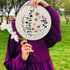 Uphome 3 Pack Embroidery Starter Kit for Beginners Stamped Cross Stitch Kits with Cute Flowers and Plants Patterns with 1 Embroidery Hoop and Colo...