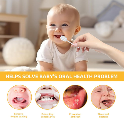 EASICUTI Upgrade Baby Tongue Cleaner, 52PCS Newborn Baby Toothbrush, Baby Oral Cleaner, Disposable Infant Toothbrush Baby Mouth Cleaner, Gum Clean...