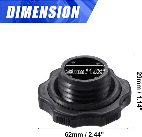 X AUTOHAUX Engine Fuel Tank Cap Gas Oil Filler Plug Cover Replace 0453-10-250 for Mazda MX-6 1988-1997 for Mazda Millenia Miata Black...