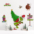 Yovkky Merry Christmas Wall Decals Stickers, Xmas Tree Sign Holiday Max Dog Decor, 2025 New Year Winter Green Red Farmhouse Home Kitchen Decoratio...
