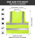 Safety Vest Meets ANSI Class 2 Standards - Reflective Vest for Men Women, Mesh High Visibility Vest with Hi Vis Strips for Construction Work, Surv...