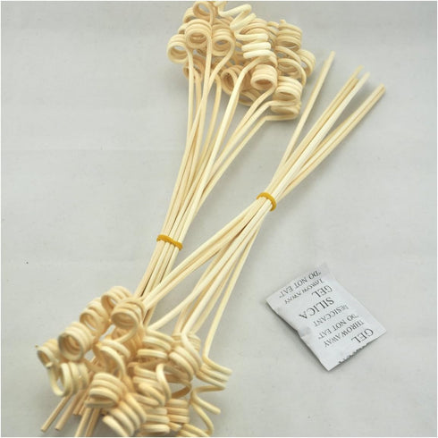 Wavy Spiry Natural Rattan Reed Fragrance Diffuser Replacement Refill Sticks 20 Pieces (12"x3mm Roll, Natural Color)...