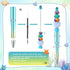 60 Pieces Plastic Beadable Pen Bead Ballpoint Pen Black Ink Beaded Pens for Kids Students Presents Office School Supplies (Mermaid Colors, Classic...