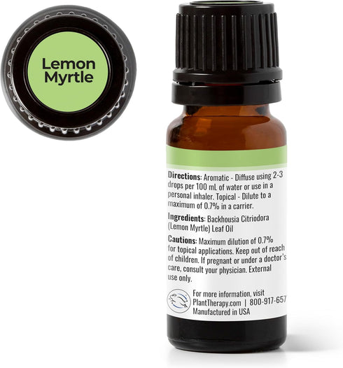 Plant Therapy Lemon Myrtle Essential Oil 10 mL (1/3 oz) 100% Pure, Undiluted, Therapeutic Grade...