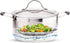 Consevisen Vegetable Steamer Basket for Cooking Food, Stainless Steel Veggie Steam Basket for Pot, Folding Expandable Steaming Insert with Extenda...
