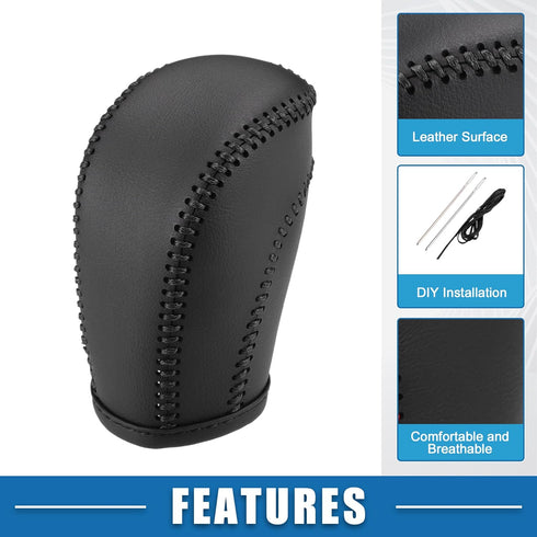 Gear Shift Lever Cover Automotive Interior Gear Shift Knob Trim for Volkswagen Atlas 2018-2022 Black...