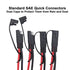 4PCs 10 AWG SAE Connector to Bare Wire Pigtail Pure Copper Cable with Dust Caps and 2PCs RP Adapters for Quick Connect Motorcyclist Solar Panel Ba...