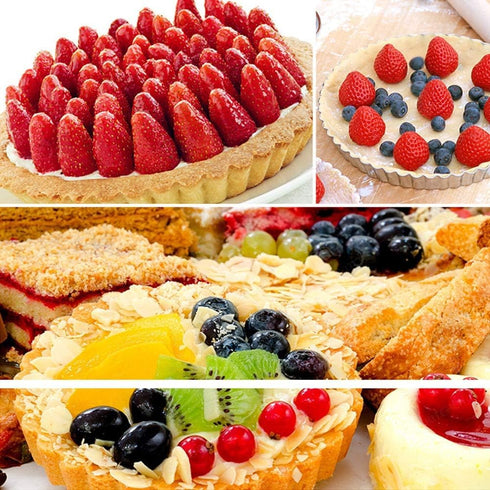 6 Pack 5 Inch Mini Tart Pans with Removable Bottom, Nonstick Round Quiche Pan Heavy Duty Fluted Sides for Tartlets, Mousse Cakes, Dessert Baking...
