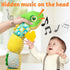 Baby Toys Musical Dinosaur,Infant Stuffed Animal Toys with Crinkle and Rattles,Soft Sensory Toys with Textures for Tummy Time Newborn Boys Girls 0...