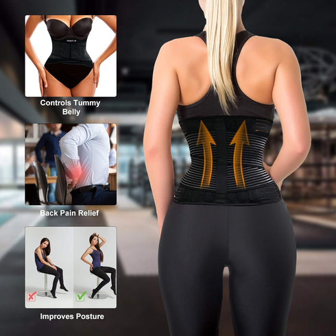 Back Support Brace Belt for Men & Women, Breathable Lumbar Support Belt, scoliosis back brace, Waist Relax Lower Back Pain & Sciatica Pain Relief ...