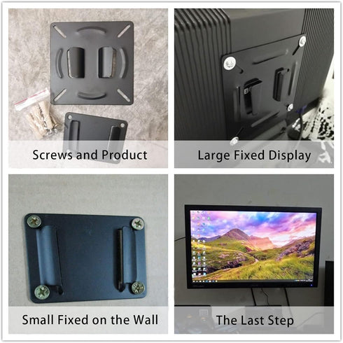 TV Wall Mount Bracket, Universal Low Profile Monitor Mount Bracket for 14"-47" LED/LCD and Plasma TVs Flat Screen, Fixed TV Wall Mount Fits VESA 2...