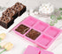 Webake Brownie Pan with Dividers Silicone, 2.5" x 2.5" x 1" Square Brownie Mold for Baking Brownie, Chocolate Bar, Muffin, Cornbread, Square Cupca...
