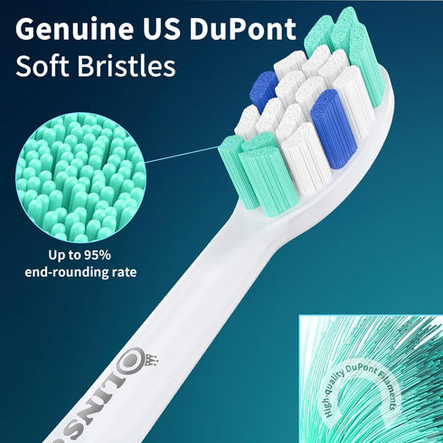 Replacement Heads for Philips Sonicare, Brush Head Compatible with Phillips Sonicare Toothbrush Snap-on Handles, 8 Pack...