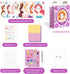MiDeer Fashion Design Sketchbook with Watercolor Painting, Princess Dress-up Activity Book with Stencils and Stickers, Make-Up Fashion Designer Ki...