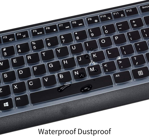 CaseBuy Keyboard Cover for Lenovo 510 Wireless Keyboard GX30N81775 4X30M39458, Lenovo Wireless Keyboard Protector Skin, Keyboard Accessories, Blac...