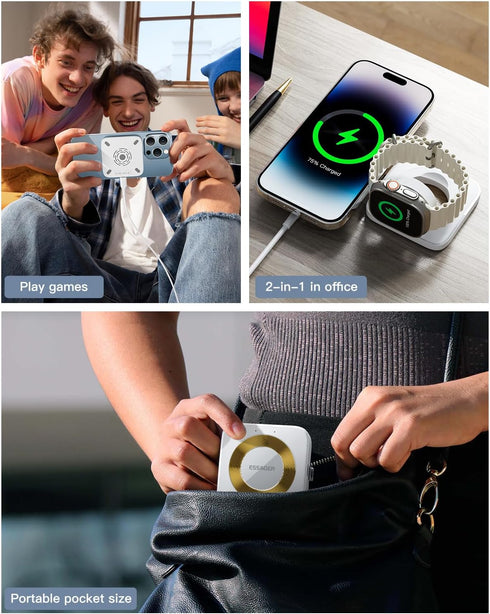 ?????????????? 2 in 1 Wireless Charging Station Magnetic Detachable, Wireless Magnetic Charger for Apple, Compatible with iPhone 15/14/13/12, Airp...