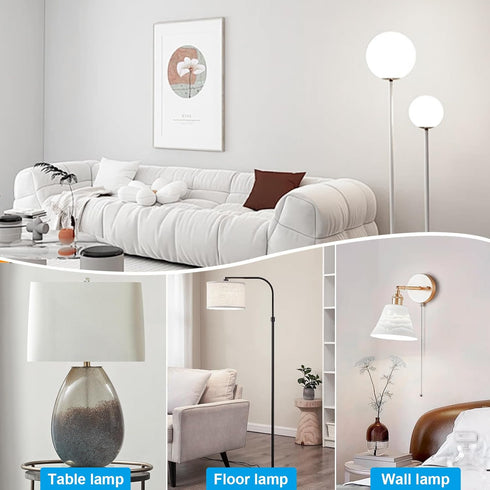 3-Way LED Light Bulbs 15/40/60Watt Equivalent, Daylight White 5000K 3 Way Light Bulbs, Dimmable A19/A60 Three Way Light Bulbs for Table Lamp, Floo...