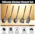 Kitchen Utensils Set, Silicone Cooking Utensils Set,Non-Stick Silicone Spatula Set with Natural Acacia Hard Wood Handle, 5 Piece, Upgraded Thicken...