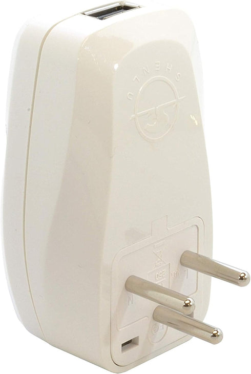 OREI 3 in 1 Israel Travel Adapter Plug with USB and Surge Protection - Grounded Type H - Palastine, Israel & More...