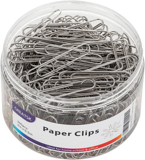 Paper Clips Colorful, 300PCS Small Medium and Jumbo?1.1 inch & 1.3 inch & 2 inch?, Durable and Rustproof, Large Great for Office School Organizing...