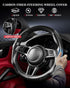 Car Steering Wheel Cover,Carbon Fiber Steering Wheel Cover Non-Slip,Segmented Universal Fit Car Steering Wheel Cover (Black)...