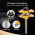 KATUR Tongue and Groove Router Bit Set, 1/4 Inch Shank Grooving Router Bit, Wood Milling Saw Cutter, New Woodworking Tools, 3 Teeth T Shape (1/4" ...