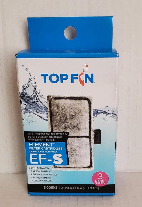 Top Fin EF-S Element Filter Cartridge 3 Month Supply 2.1 in X 3.7 in...