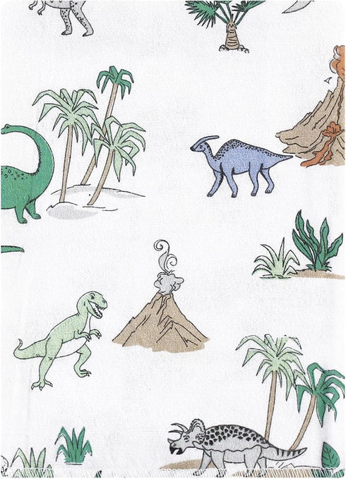 Hudson Baby Unisex Baby Cotton Flannel Burp Cloths Bundle, Boy Dino World, One Size...