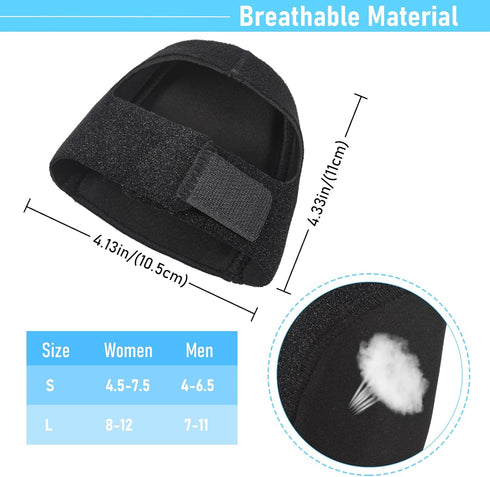 4 Pieces Heel Cushions Protectors Plantar Fasciitis Heel Pads Heel Cushion Inserts Heel Cups Adjustable Breathable Heel Support for Cracked, Dry, ...