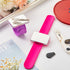 WILLBOND Magnetic Sewing Pincushion Wristband, 2 Pieces, with Flannelette Bag, Silicone Bracelet, Rose Red, Purple...