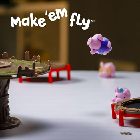 PlayMonster Pigs on Trampolines Game, Fun Board Games for Kids 6-8, Family Games, Trampoline Toys, Flying Pigs Game for Kids, Fast Action Games fo...
