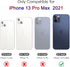 BAISRKE Compatible with iPhone 13 Pro Max Case,Clear Case with Flowers,for Girly Women,Shockproof Floral Pattern Hard Back Cover for iPhone 13 Pro...