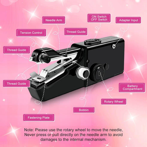 Lightweight and Easy Operated Cordless Handheld Sewing Machines for Beginners,Mini Hand Sewing Machine with Accessory Kit, Portable Sewing Machine...