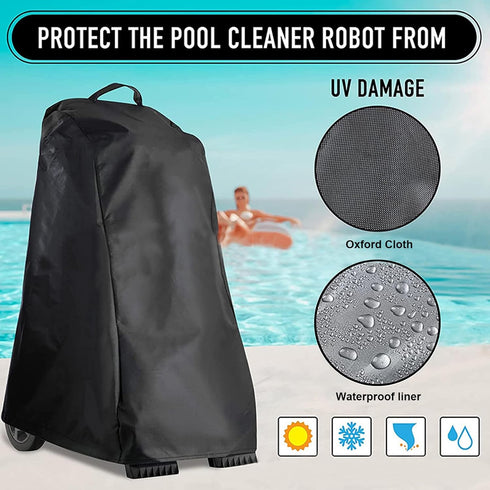 Cleaner Caddy Cover,Robotic Pool Cleaner Cover Waterproof Windproof Dustproof Caddy Cover for Most Robotic Pool Cleaners...
