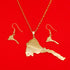Eritrea Map Pendants Necklace Women Map Of Eritrea 24K Gold Jewelry African Necklace Ethiopia...