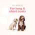 PAWFUME 2-in-1 Pet Brush – Dog Hair Brush – Cat Hair Brush – Dog Grooming Brush – Cat Grooming Brush – Soft Dog Brush for Long Haired Dogs – Soft ...