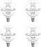 G16.5 Light Bulb LED, 60W Equivalent, Small Round Light Bulbs, E12 Candelabra Base, Dimmable, Daylight 5000K, 7W 600 Lumens, Type G Light Bulb, Cl...
