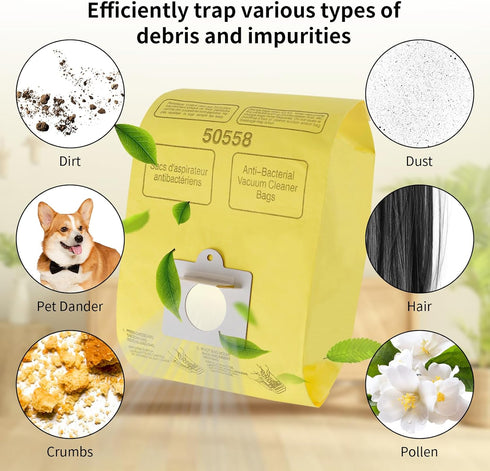 Vacuum Cleaner Bags Fit for Kenmore Canister Type C/Q 50555 50557 50558 and Type C-5, 10PCs...
