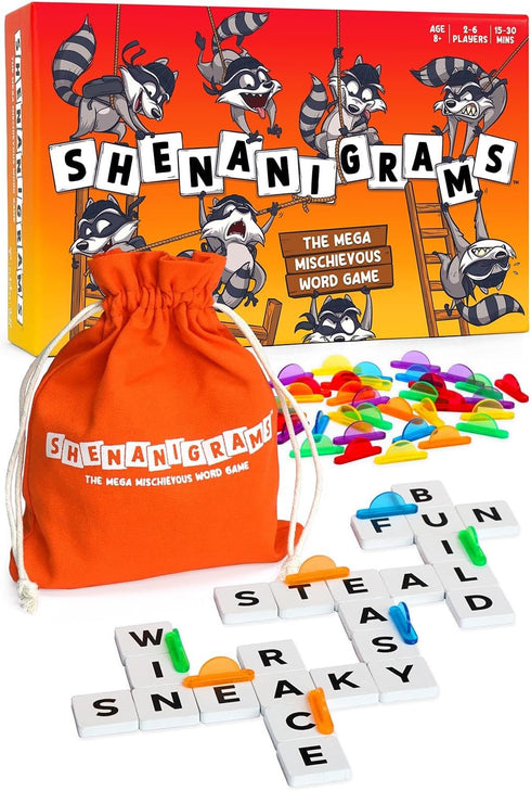 Shenanigrams! – The Mega-Mischievous Word Game! A Super Fun & Fast Family Party Game for Kids, Teens & Adults - Great for Travel, Couples & Family...