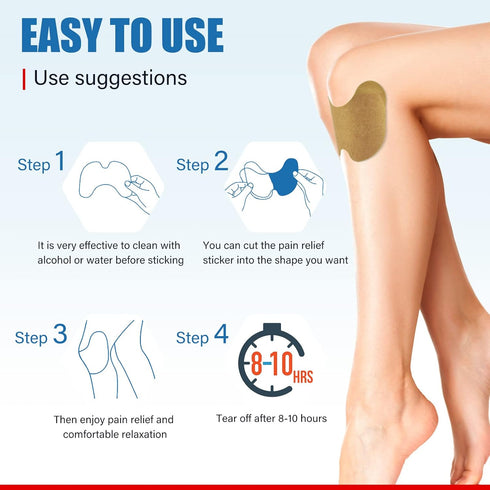 Pain Relief Patches, Knee Pain Relief Patches, 24 Count, for Back, Neck, Shoulder, Knee Pain and Muscle Soreness, 8 Hours Heat Therapy Relief...