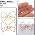 20pcs Paper Clip with Bow Office Paperclips Delicate Paper Clips Decorative Paper Clips Metal Paper Clips Lovely Paper Clips Cross Paper Clips Bow...