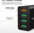USB C Wall Charger Fast Charge 3.0 Boxeroo 4-Port 2Pack USB Plug Block Phone Charging Adapter Compatible for Galaxy S10+ S9+ Note 10+ Note 9+ Note...