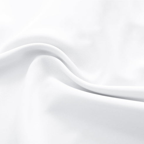 DONREN Pure White Small Window Curtain Panels for Kitchen - Room Darkening Curtain Tiers for Nursery with Rod Pocket (30 x 30 Inch,1 Pair)...