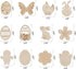 Max Fun 60PCS Wood Cutouts for Crafts Unfinished Ornaments DIY with Bunny to Paint for Kids Party Decorations Decor with Hanging Egg Shapes & Draw...