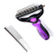 Pet Grooming Brush and Metal Comb Double Sided Long Hair Pet Undercoat Cleaner Undercoat Rake for Dogs and Cats Removes Mats and Lint Effectively ...
