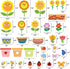Sunflower Bulletin Board Set Decorations Spring Sun Flowers Cutouts Back to School Decor for Summer Classroom and Party...