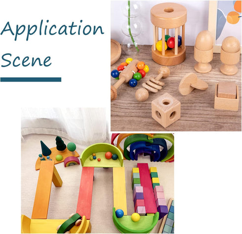 Craftdady 50Pcs 19-20mm Natural Round Wooden Balls 3/4 Inch Unfinished Hardwood Craft Balls Decorative Wood Spheres No Hole for Craft DIY Projects...