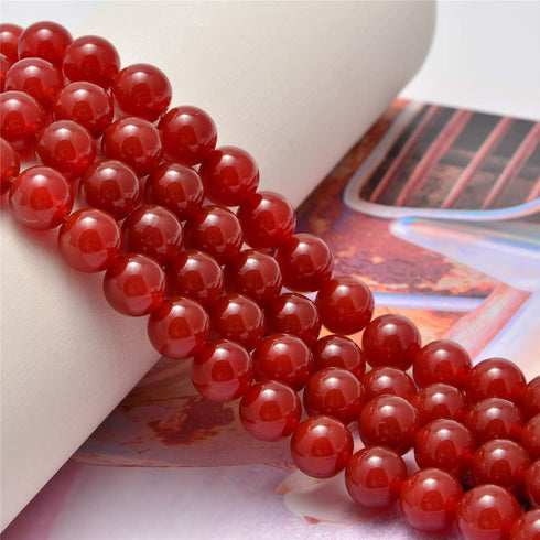 200PCS 8mm Gorgeous Natural Carnelian Gemstone Smooth Round Loose Beads for Jewelry Making (Carnelian, 8mm 200Beads)...